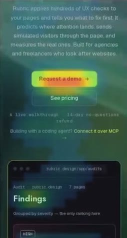 Predicted heatmap of the same page on mobile